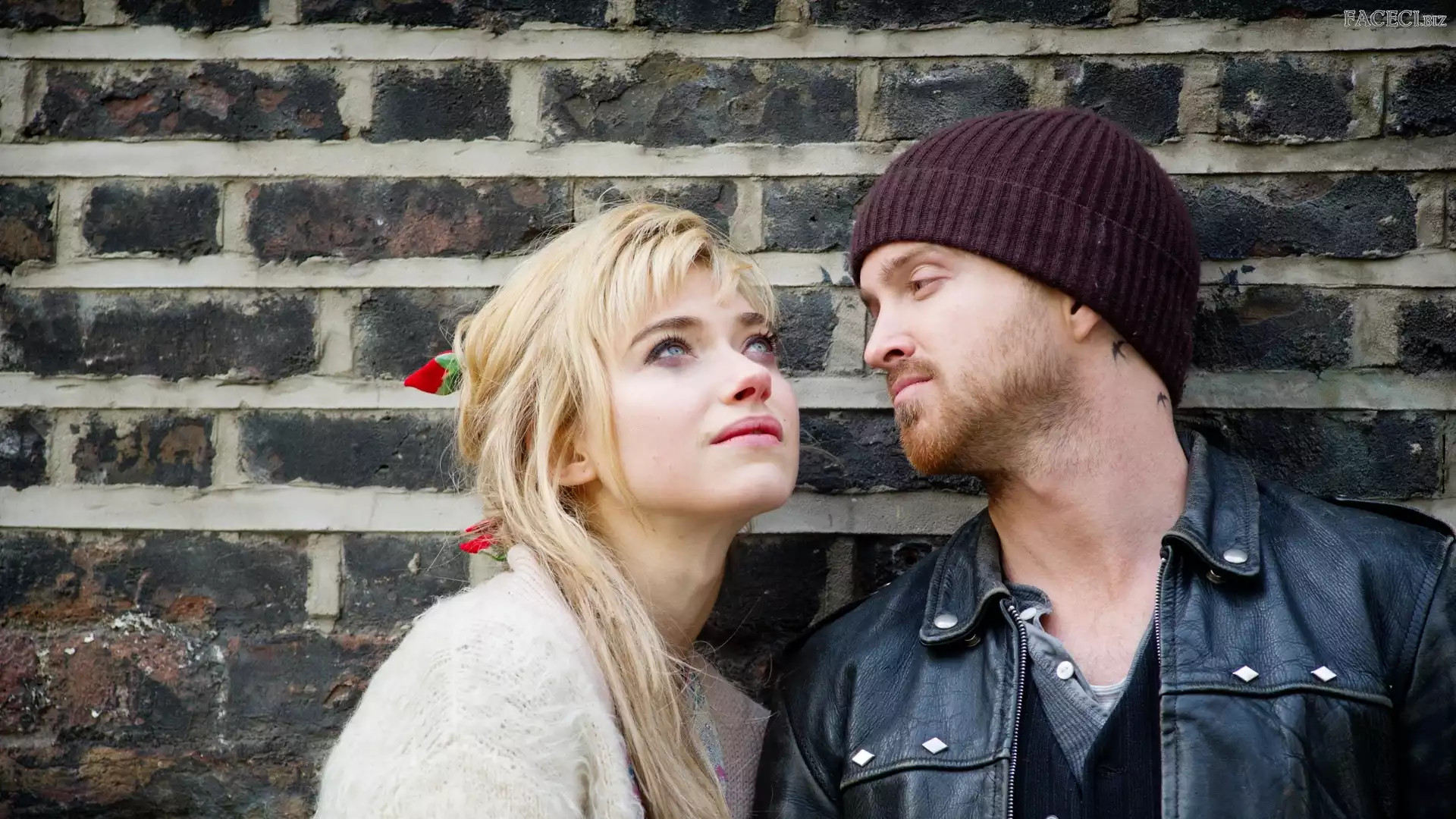 Cegły, Ściana, Aaron Paul, Imogen Poots, Aktorzy
